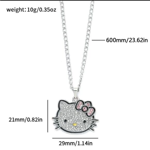 Silver Hello Kitty Necklace & Bracelet Set - Picture 4 of 8